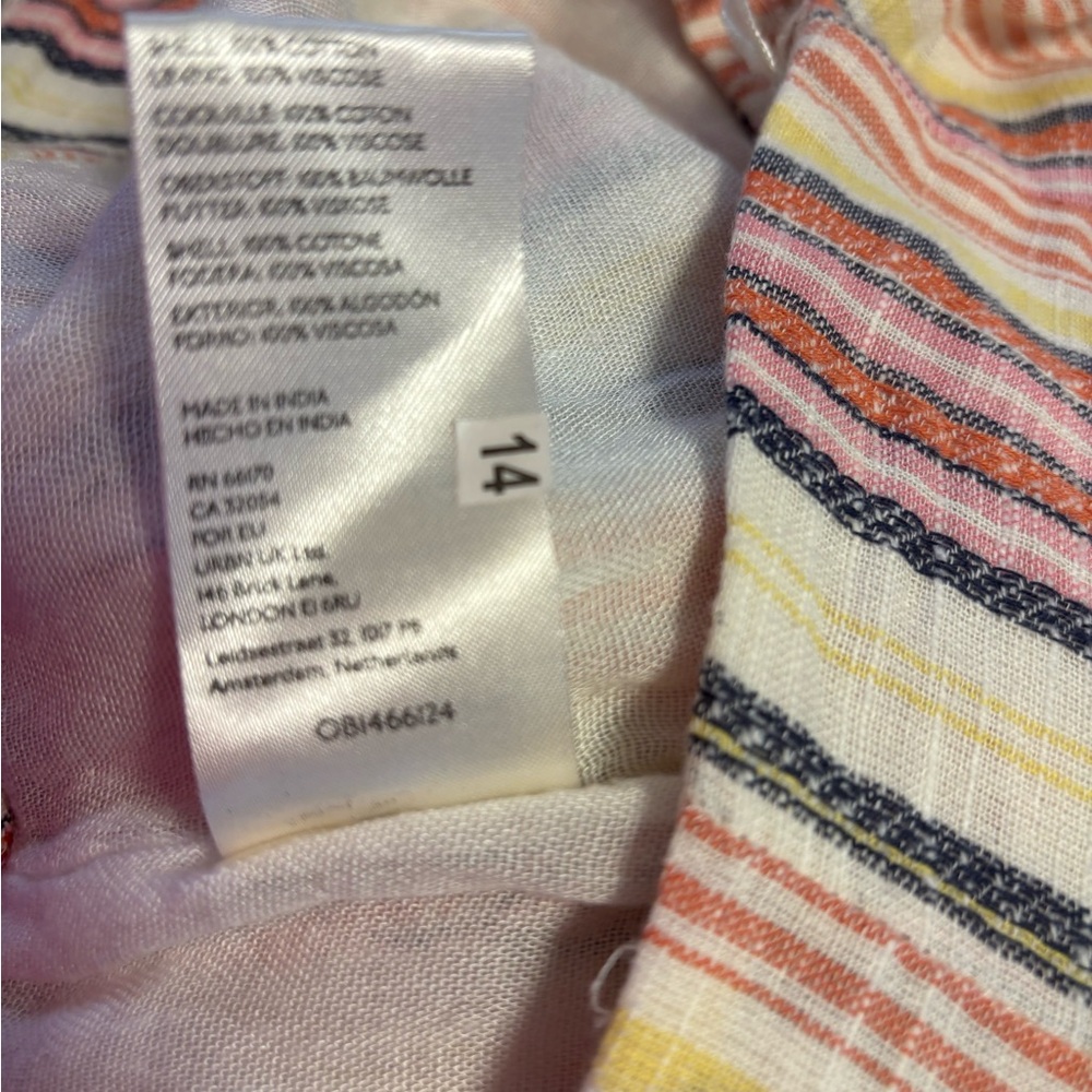 Free People Striped Wrap Maxi Skirt in Cream, Pink, Yellow & Navy - Picture 3 of 10